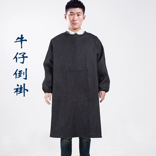 Джинсовый фартук подходит для мужчин и женщин, износостойкий комбинезон, увеличенная толщина, делается под заказ