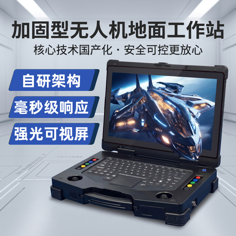 15.6inch Aluminum Alloy Three-Proof Reinforced Portable Uav Ground Mobile Workstation Industrial Control Laptop