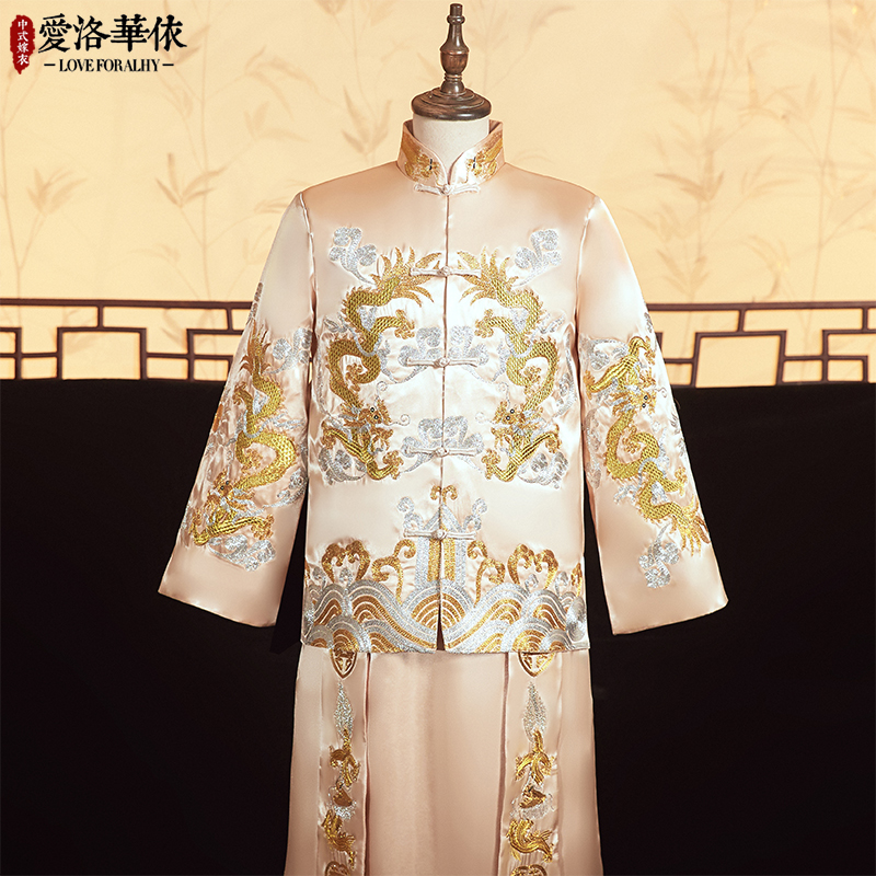 Xiu Yu chiếc váy chú rể 2020 mới đàn ông Trung Quốc của chiếc váy cưới Tang váy rồng phượng nam mùa xuân và mùa hè cho thấy những người đàn ông của chiếc váy