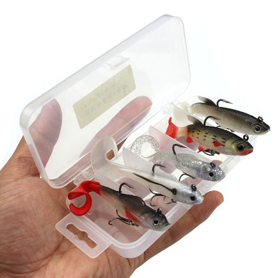 Multi-color roll tail T tail bag lead fish suit box 9 3g 14g Luia soft fish bait Bait Box Bass bait