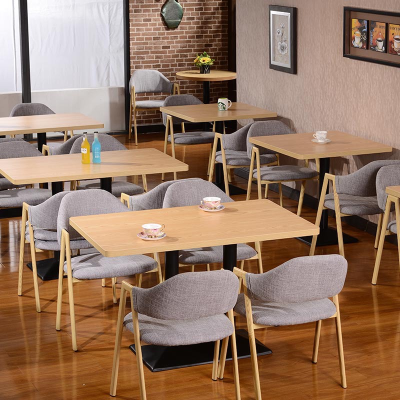 Western restaurant table and chair milk shop cafe reception guest A-chair modern minimalist rectangular table