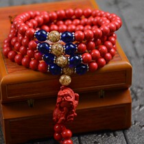 Taiwan natural cinnabar beads 108 men and womens hand string cinnabar twelve zodiac bracelet