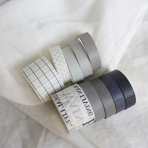Value 10 Rolls recommended for Korean ins solid color and paper tape vintage color Morandi hand account tape
