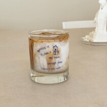 ES) Korea ins Cute graffiti cartoon glass water Cup dessert Cup Milk Cup coffee cup juice cup