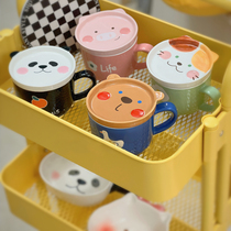 Endless Stars Day Style Cartoon Cute ceramic Mark cup ceramic cup with cover breakfast cup oat bowl