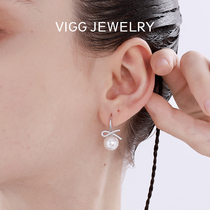 VIGG Semi Butterfly Earrings Woman Summer 2022 New Tide Pure Silver Pearl Ear Spike Superior Butterfly Knot Light Extravagant