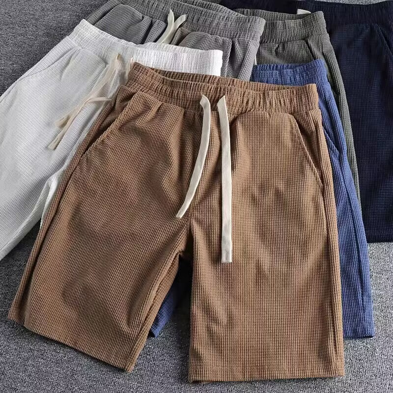 Clearance Sale Trendy Brand Waffle Shorts Couple Unisex Loose Summer Casual Sports Shorts