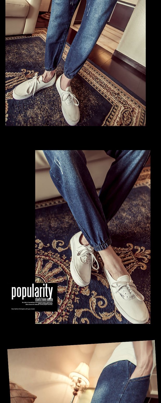 Cộng với quần jeans nhung nam, quần nam, thu đông, trẻ trung, size to, mập, mập, quần dài, quần dài, quần harem thu nhỏ, nam shop quần áo nam