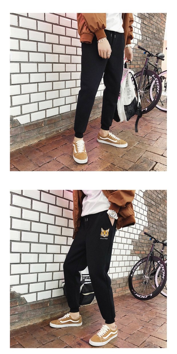 Siêu cháy quần thủy triều thương hiệu overalls nam chín điểm Phiên bản Hàn Quốc của xu hướng hip hop thể thao quần âu chân quần áo nam hàng hiệu