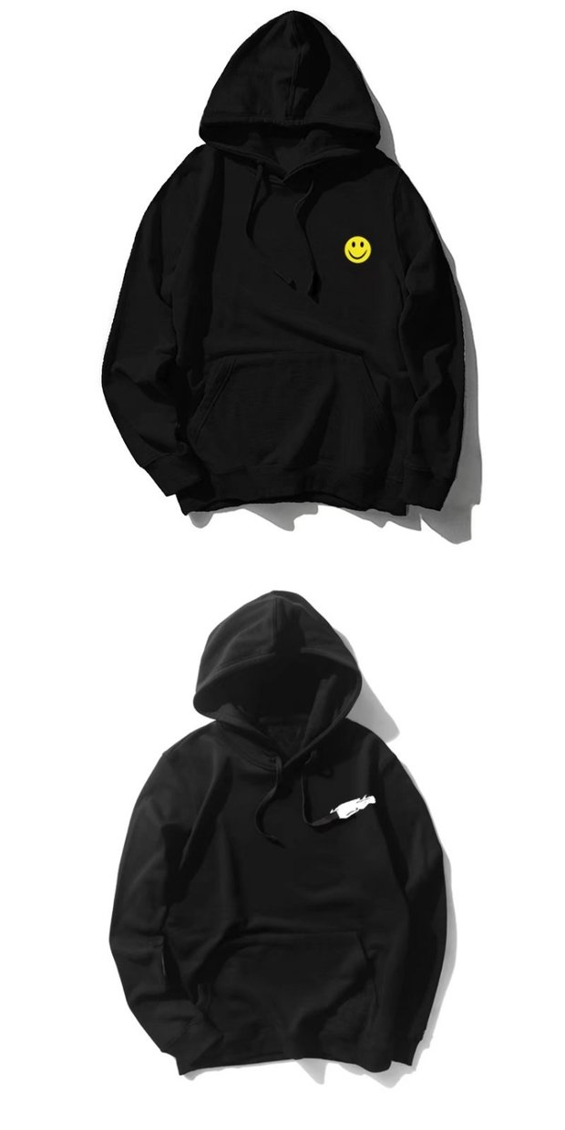 Ngôi sao EXO Huang Zikai Wu Yifan Pu Canlie với áo len cùng áo len nam và nữ xu hướng áo khoác đen áo hoodie nỉ bông dày