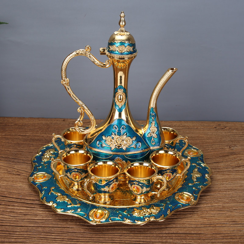 Russian white wine glass set European-style home creative personality white wine a cup of high-end small wine glass wine pot set