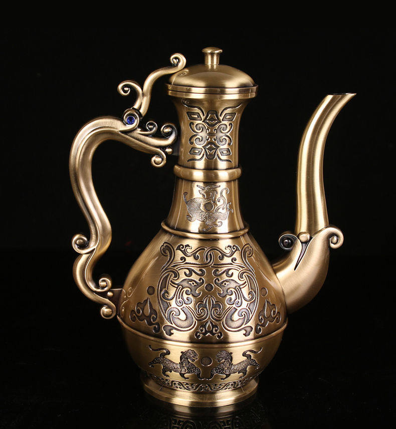 Russian Bronze Wine Taverine Wine Pot Wine Glass Wine Pot Wine With Creative Alloy Craft Wine Pot Home Furnishing