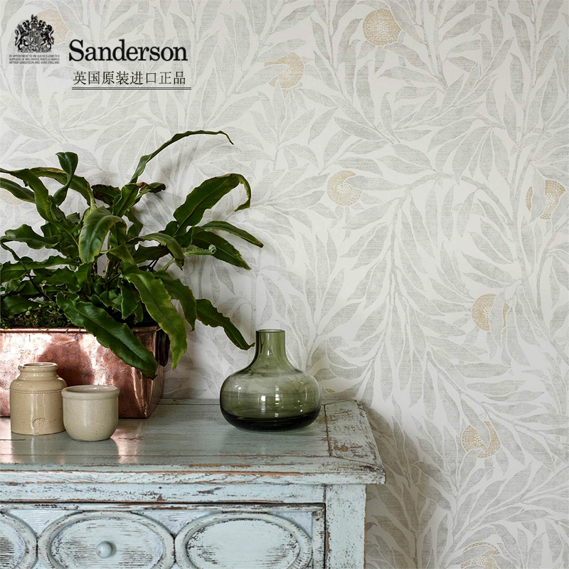 Vintage background wall UK imported wallpaper British dark flower simple beauty wallpaper orange tree ORANGE TREE spot