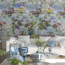 British original imported DG wallpaper DESIGNERS GUILD wallpaper PDG676 01 02 hand painted big flower