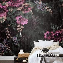 Sweden imported custom mural Blossom Dark purple wallpaper (3 6 meters x2 65 meters)