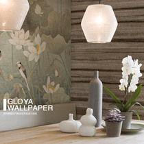 Lotus pond Qing fun wallpaper mural TV background wallpaper living room bedroom wall painting Chinese non-woven large mural