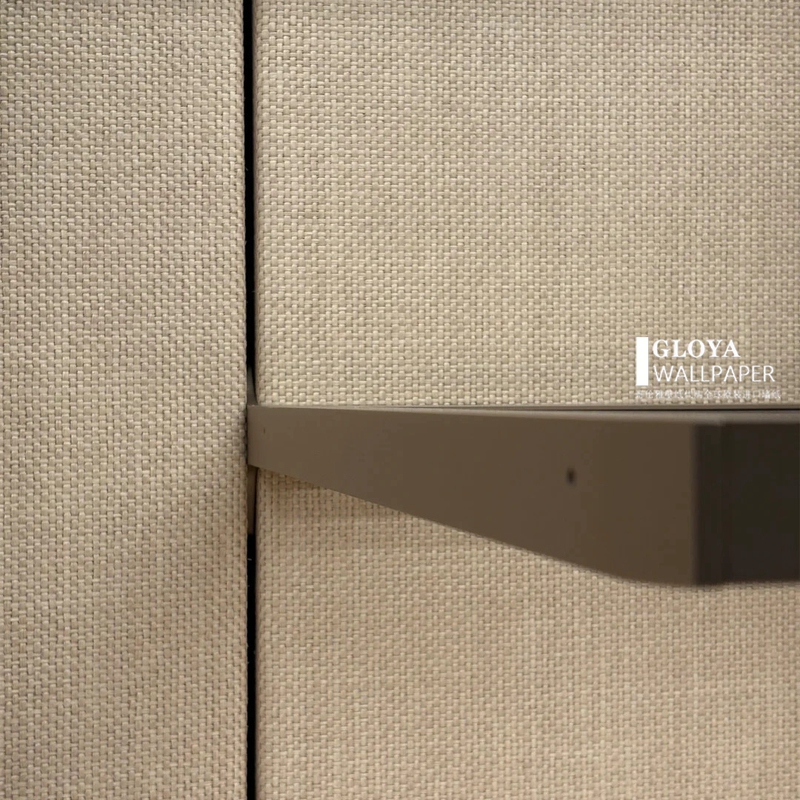 Natural Temperature-Friendly Natural Linen Solid Color Wall Fabric, Hard Wall Panels, Cabinet Door Panels Material, Simple Full-Cover Wall Fabric