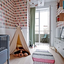 British original imported wallpaper living room bedroom background wallpaper geometric pattern diamond high-grade environmentally friendly pure paper