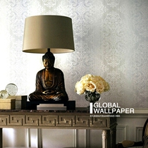 American original imported American classic Damascus flower yarn material wallpaper living room bedroom gradient wallpaper