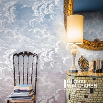 *100%genuine*Imported from the UK new gradient color cloud net red dark cloud living room bedroom wall paper painting