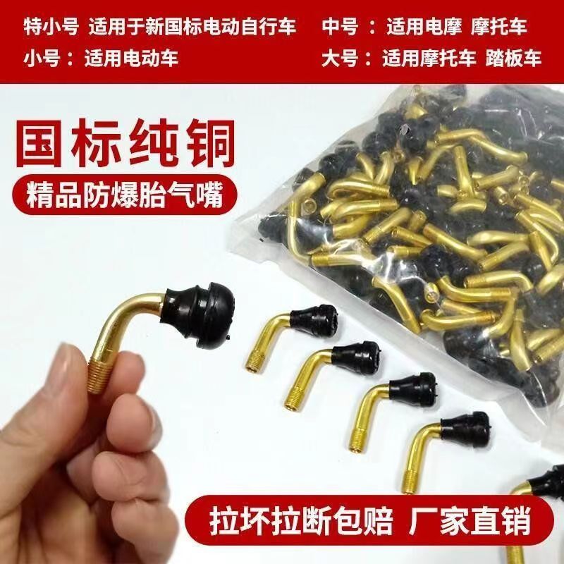 National Standard Pure Copper Electric Car Tricycle Bike Motorcycle Vacuum Tire Gas Nozzle Electric Motorcycle Tire explosion-proof valve Mouth-Taobao