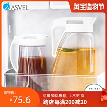 Ice water jug Japan asvel household plastic ice water jug put refrigerator cold water cup Large capacity cold water jug Cold water jug