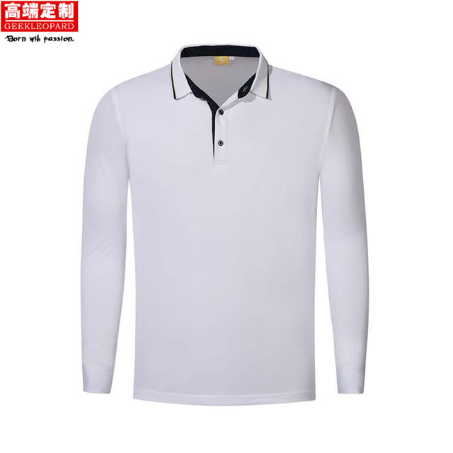 High-end corporate Polo shirts, customized work clothes, advertising shirts, cultural shirts, customized long-sleeved lapel T-shirts with logo printing and embroidery