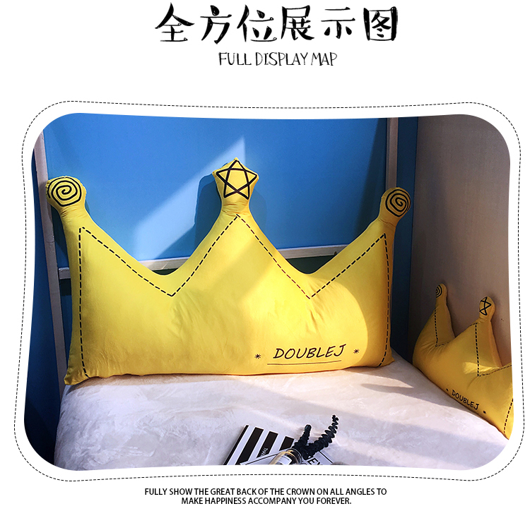 Ins sáng siêu mềm nhung pha lê vương miện lớn đệm giường tựa lưng sofa đệm với lõi có thể tháo rời gửi gối - Trở lại đệm / Bolsters Chăn văn phòng Ikea
