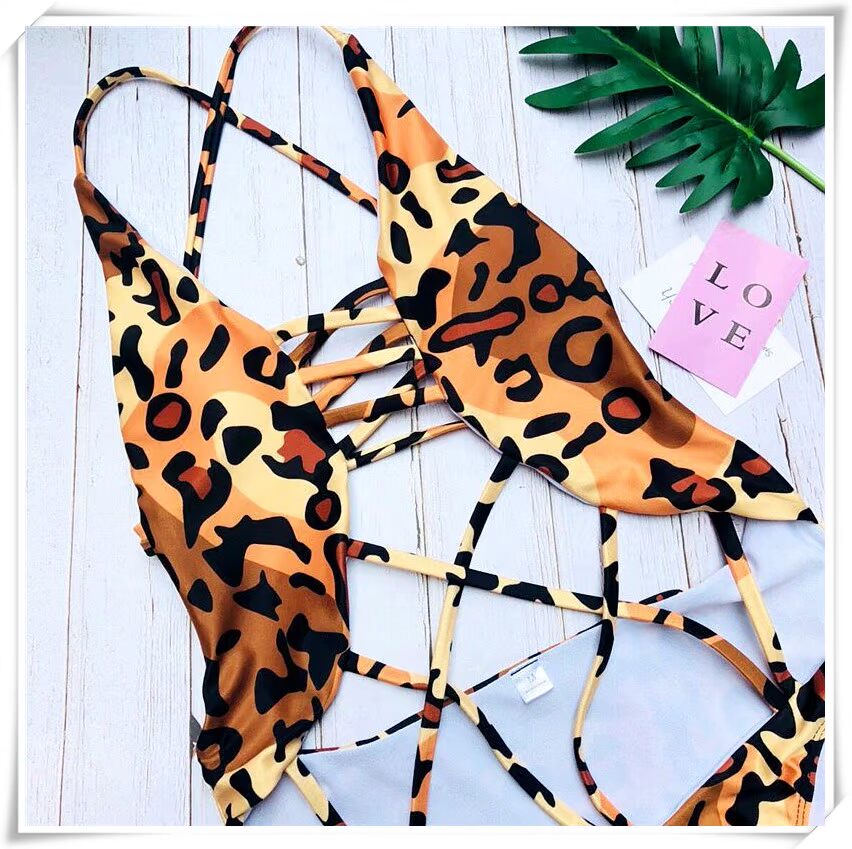 New Châu Âu và Mỹ bikini xuyên biên giới Amazon ebay băng bó bikini bikini áo tắm một mảnh của phụ nữ 	áo tắm liền thân cao cấp