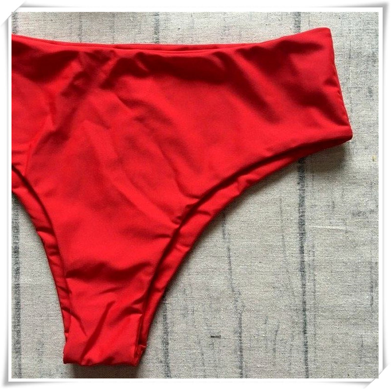 Bộ đồ bơi mới của AliExpress áo ngực thắt nút bikini eo cao màu rắn nữ đồ bơi Châu Âu và Hoa Kỳ dây đeo bikini bộ đồ bơi nữ kín đáo