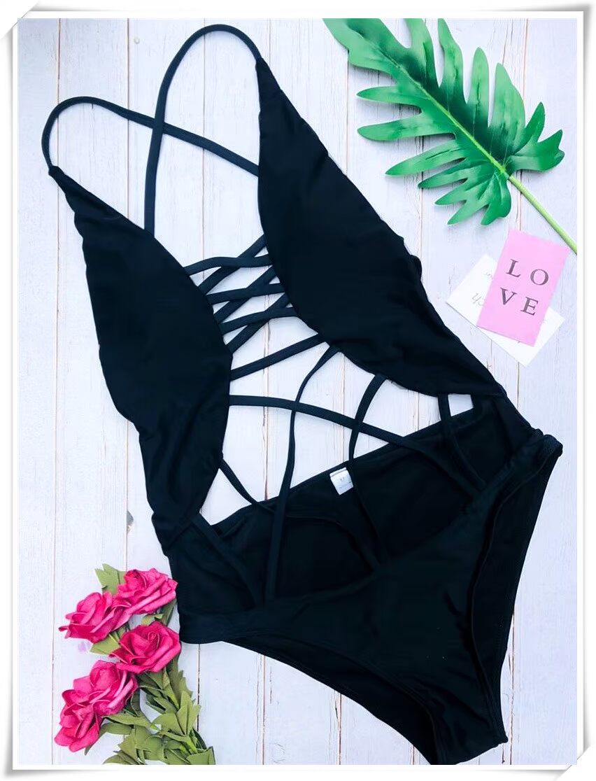New Châu Âu và Mỹ bikini xuyên biên giới Amazon ebay băng bó bikini bikini áo tắm một mảnh của phụ nữ 	áo tắm liền thân cao cấp