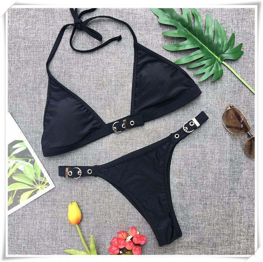 Tốc độ 4 màu bán mẫu Amazon nổ ngực điều chỉnh khóa vàng khóa bikini nữ chia áo tắm bikini đồ bơi tay dài nữ