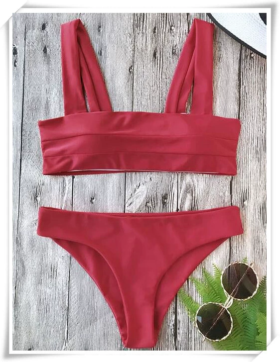 AliExpress mới bùng nổ phong cách vest rắn màu nhiều màu chia bikini gợi cảm nữ thời trang áo tắm bikini