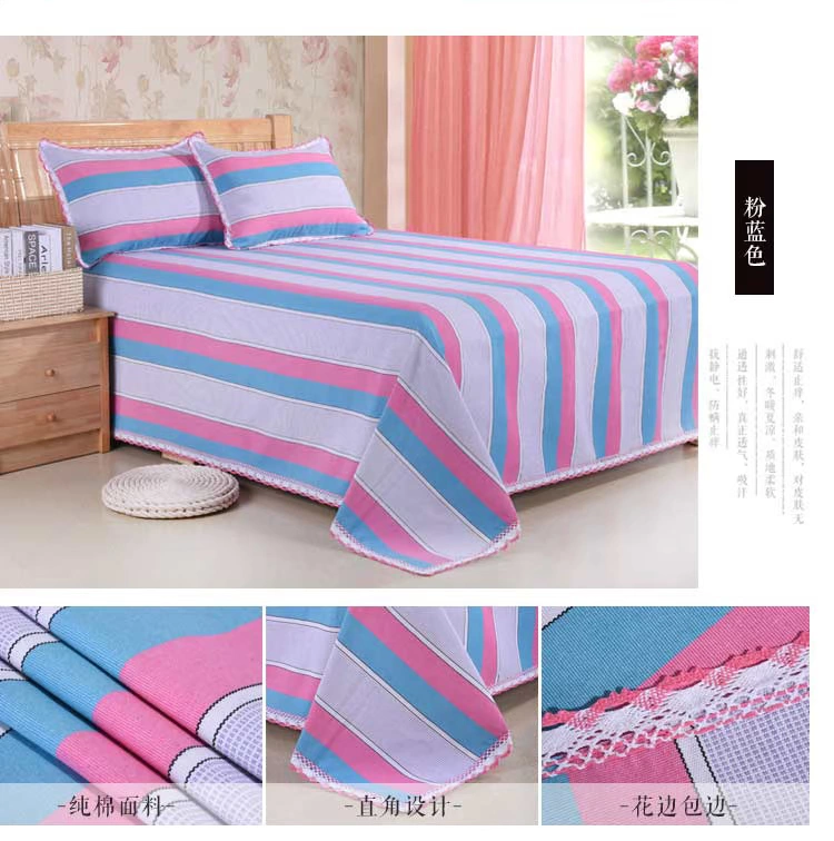 Full ba mảnh mat cũ thô cotton mùa hè giường 1.5m1.8 m đơn gấp viền thấm dày - Thảm mùa hè