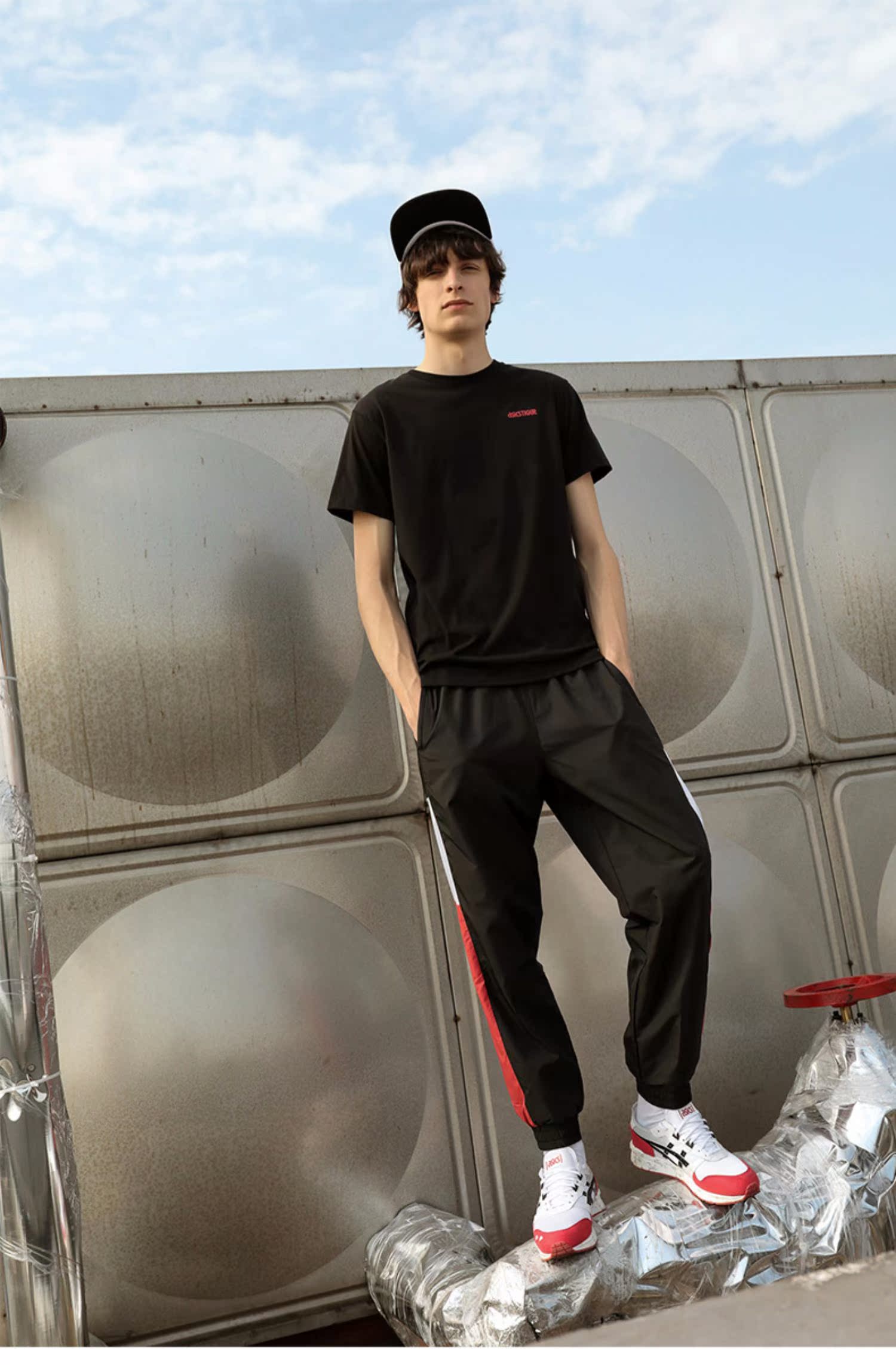 ASICSTIGER xu hướng hip hop nam quần retro gió đại học mồ hôi polyester 2191A101 - Quần thể thao quần thun thể thao nam