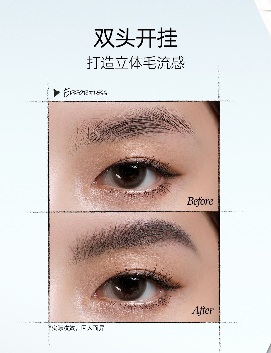 【中國直郵】小奧汀 雙頭塑形眉筆野生眉砍刀眉筆 01高智灰黑