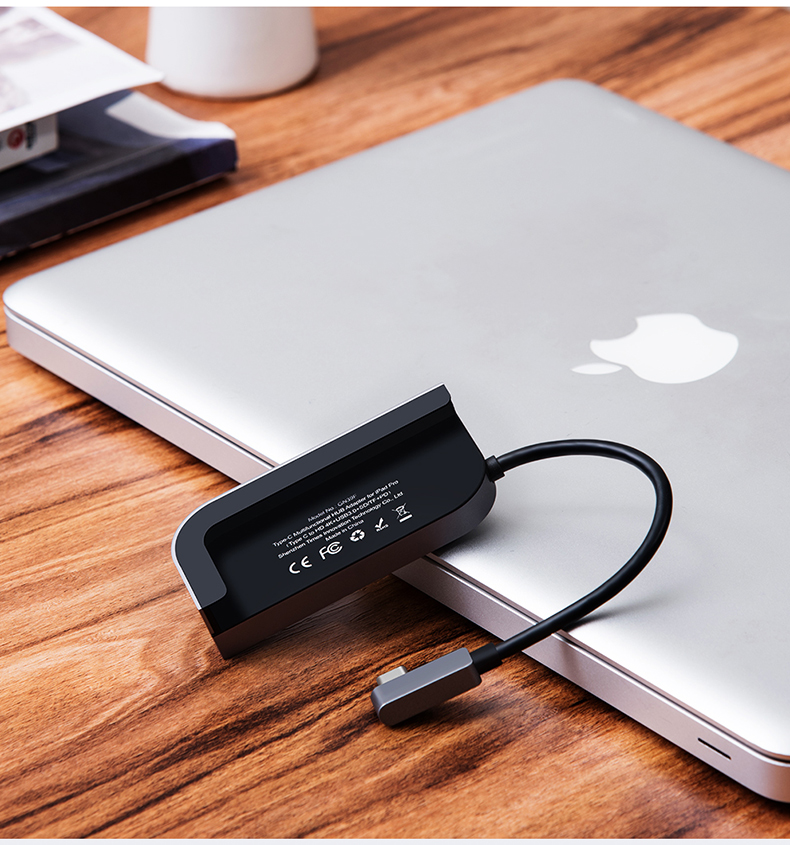 Ổ cắm iPadPro tốt nhất 11 / 12,9 inch MacBook mở rộng dock typec Máy tính xách tay Apple sét 3 phụ kiện máy tính bảng 2018 máy chiếu hdmi Đầu đọc thẻ SD / TF - USB Aaccessories cáp kết nối điện thoại với tivi
