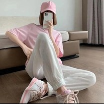 Xishika clothing trembles with 205 casual pants waffle shoes women drop loose thin straight tube rest