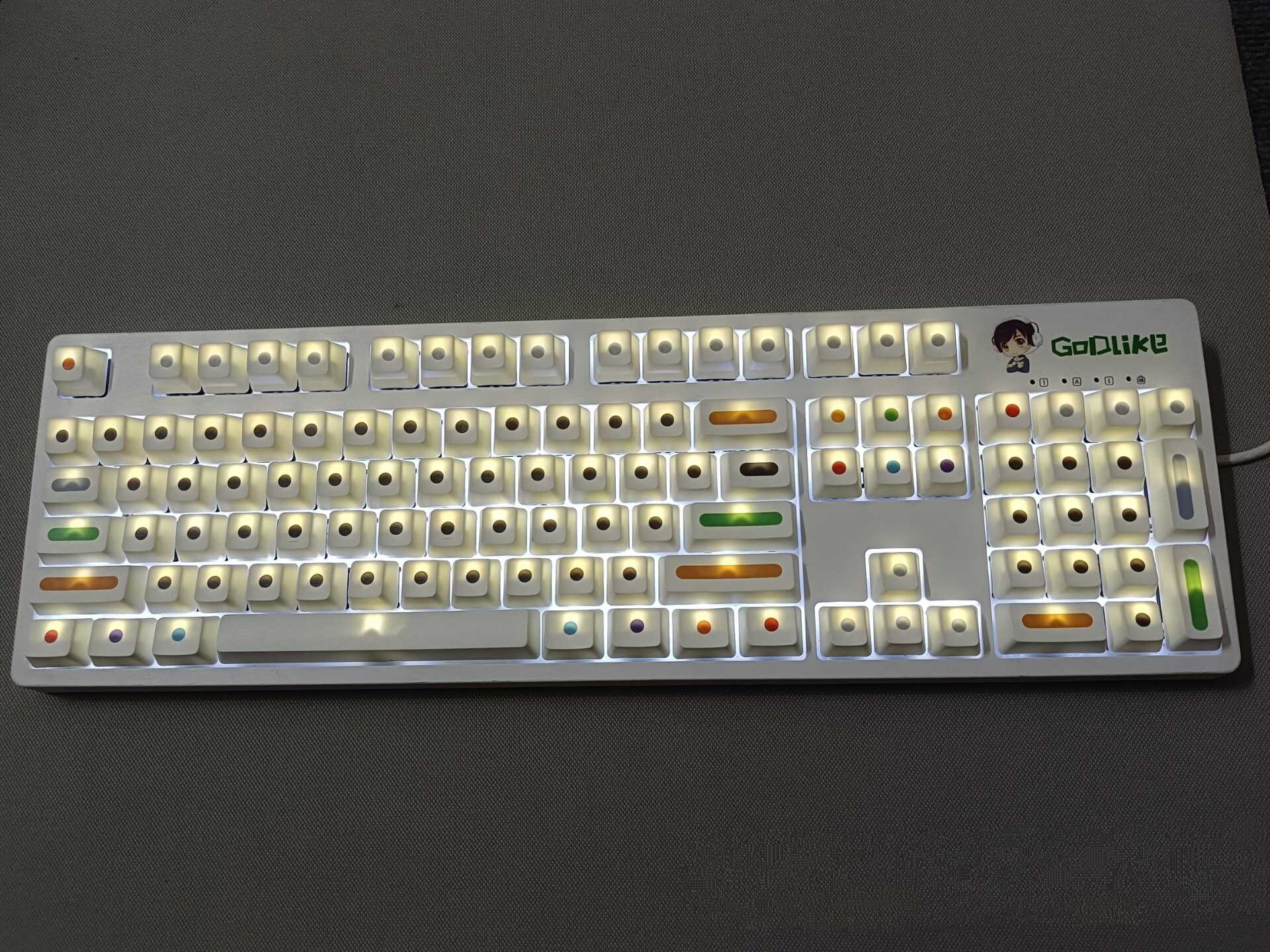 Dot mechanical keyboard hot sublimation PBT keycap OEM height 108 key