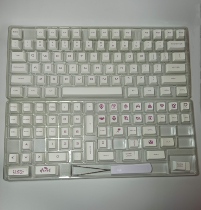 Minimalist white mechanical keyboard sublimation PBT keycap original height 134 keys