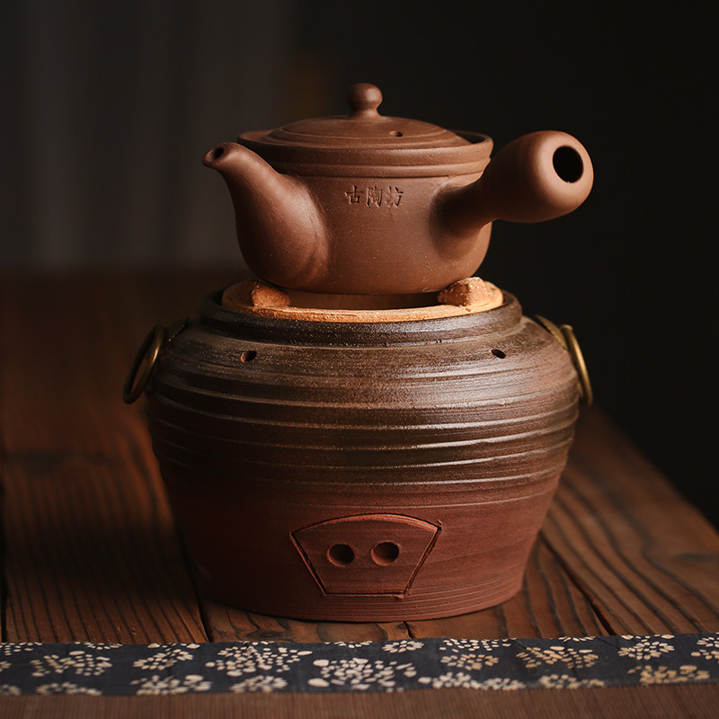 Chinese-style ChaoShan Rough Tea Coal Cooking Tea Stove Red mud Stove Coal Fu Coal Oven Coal Oven Set Side Kettle