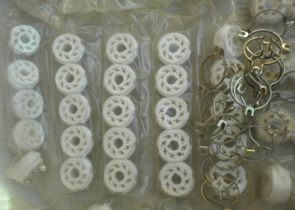 Silver plated large eight-foot tube holder PCB vacuum tube 6N8P 6N8P 6N9P 6N9P 5Z4P 5Z4P EL34