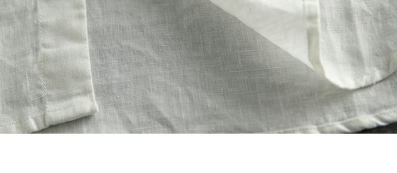 Mùa hè phong cách Trung Quốc khóa áo sơ mi vải lanh Trung Quốc nam đứng cổ áo lỏng lẻo lanh ngắn tay áo sơ mi nam cotton và áo thun hàng đầu - Áo áo sơ mi cộc tay nam