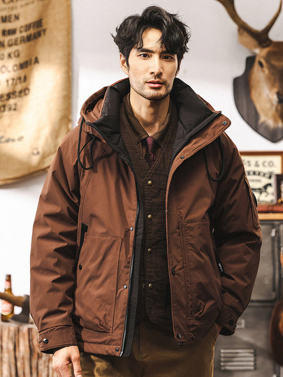 New national standard 90 white duck down graphene down jacket men's winter trendy brand functional men's pie jacket overalls jacket for men