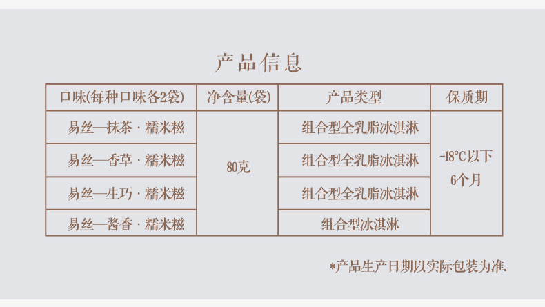 中街1946糯米糍冰淇淋雪糕共8袋