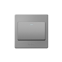 Bull switch button single control switch socket 86 type panel household concealed switch socket switch G07 gray