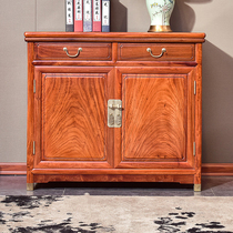 Mahogany furniture Burmese new Chinese style sideboard solid wood shoe cabinet porch cabinet living room partition side cabinet home dining cabinet
