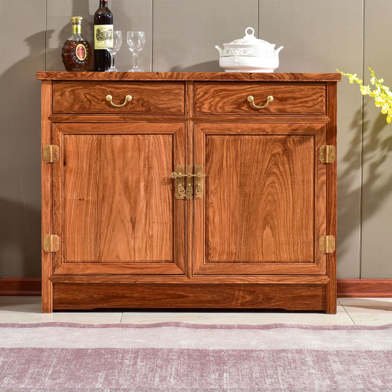 Red Wood Furniture Innate Hedgehog Purple Sandalwood With Drawer Dining Cabinet Log Mortise And Double Switch Containing Cabinet Chinese Ground Cabinet Dwarf Cabinet