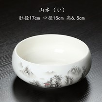 Small washing ceramic pen washing household washing Cup basin kung fu with six gentlemen zero matching water