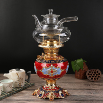 Kerosene lamp air lamp pure copper tea lamp Chinese kung fu tea set boiled tea stove retro tea set